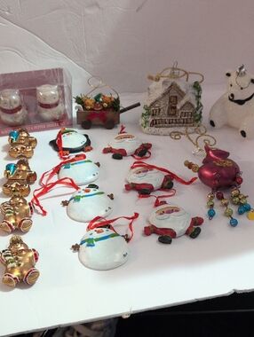 Assorted Christmas Tree Ornaments - Snowmen & Festive Shapes